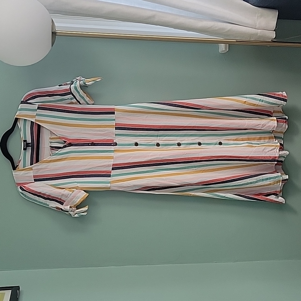 Vintage Multicolored Striped Dress, XS